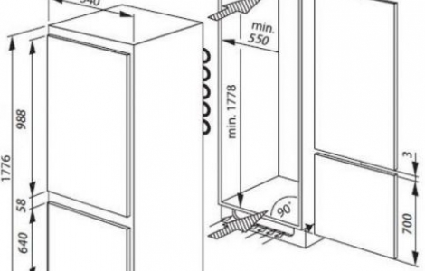 Встраиваемый холодильник dexp bib420ama схема встраивания